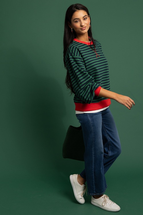 Avery Stripe Sweatshirt, H. Green/Navy - 1118-303.jpg