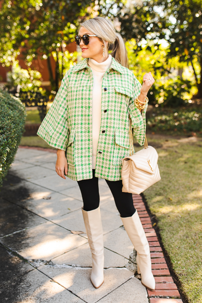 Chic Tweed Jacket, Green