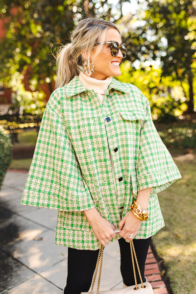 Chic Tweed Jacket, Green