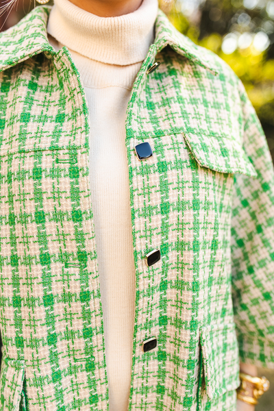 Chic Tweed Jacket, Green