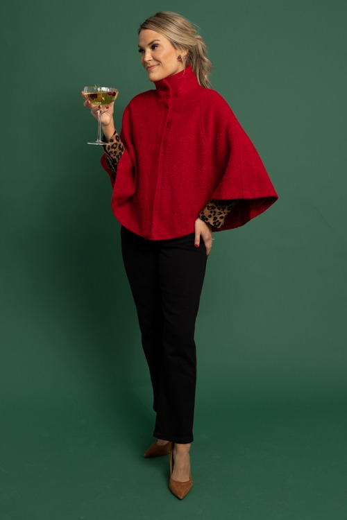 Boucle Texture Cape, Red - 1118-308h.jpg