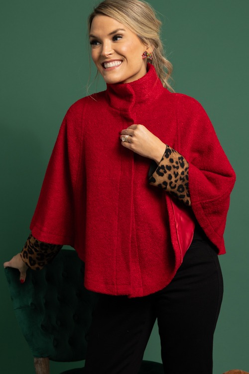 Boucle Texture Cape, Red - 1118-309.jpg