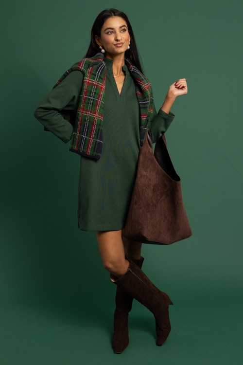 Kiersten Knit Dress, Hunter Green
