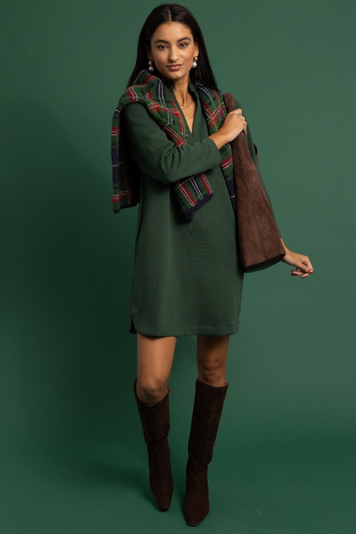 Kiersten Knit Dress, Hunter Green - 1118-358.jpg