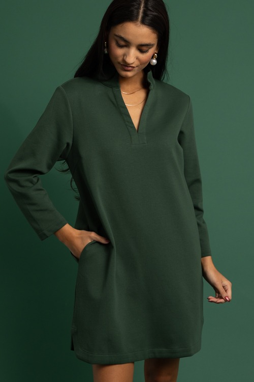 Kiersten Knit Dress, Hunter Green - 1118-359.jpg