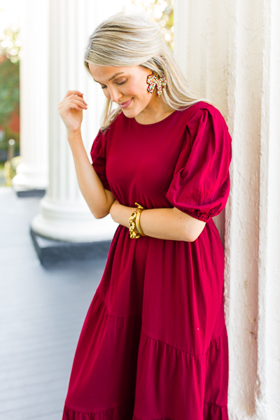 Piper Knit Midi, Cherry