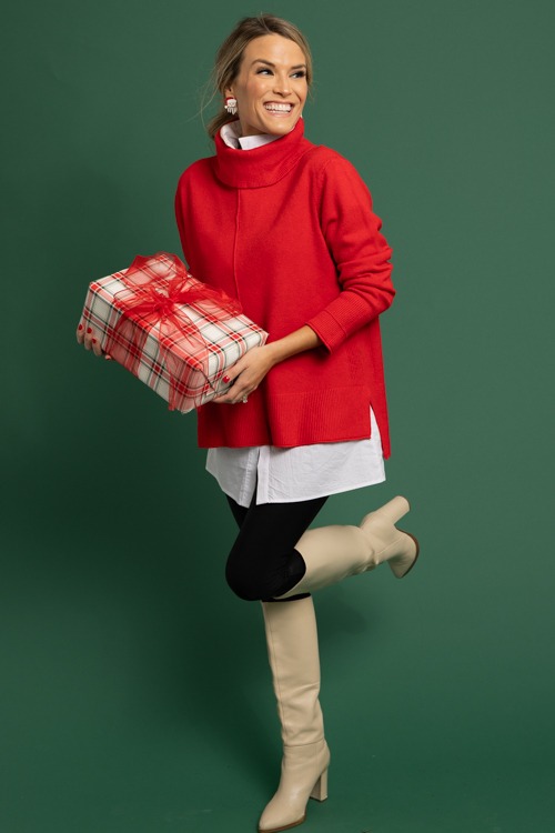 Roll Neck Sweater, Red - 1118-66h.jpg