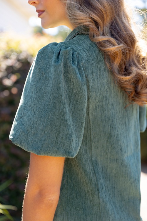 Soft Texture Ruffle Dress, Hunter - 1118-77.jpg