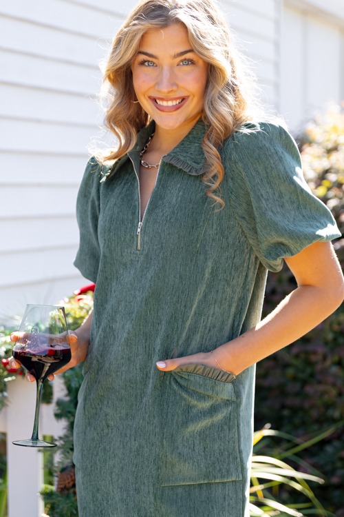 Soft Texture Ruffle Dress, Hunter - 1118-80.jpg