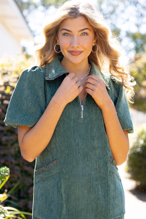 Soft Texture Ruffle Dress, Hunter - 1118-82.jpg