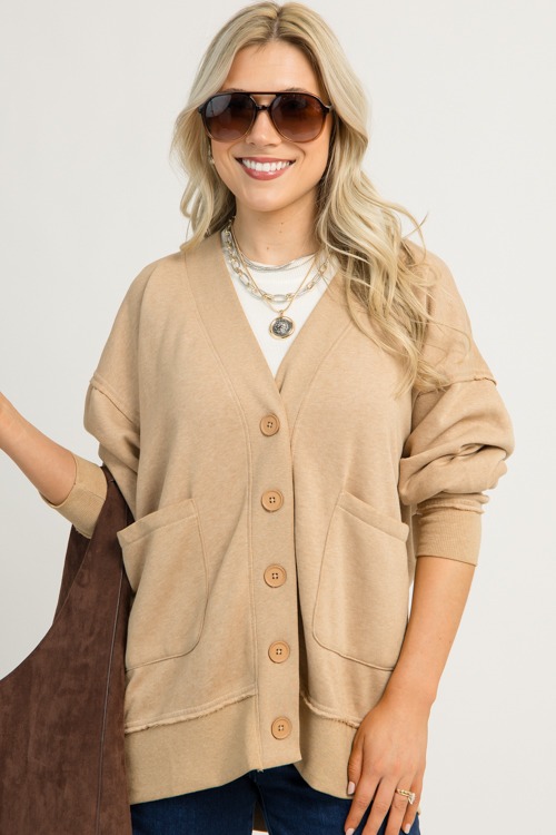 Casual Button Up Cardi, Mocha - 1119-112.jpg