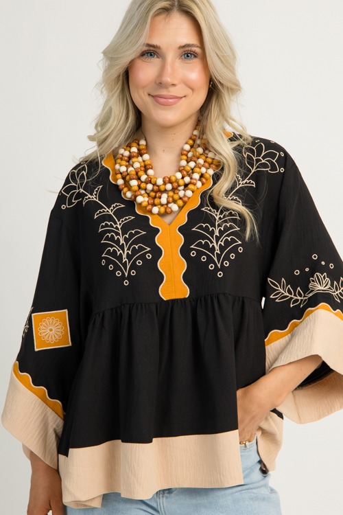 Embroidery Babydoll Top, Black - 1119-12.jpg