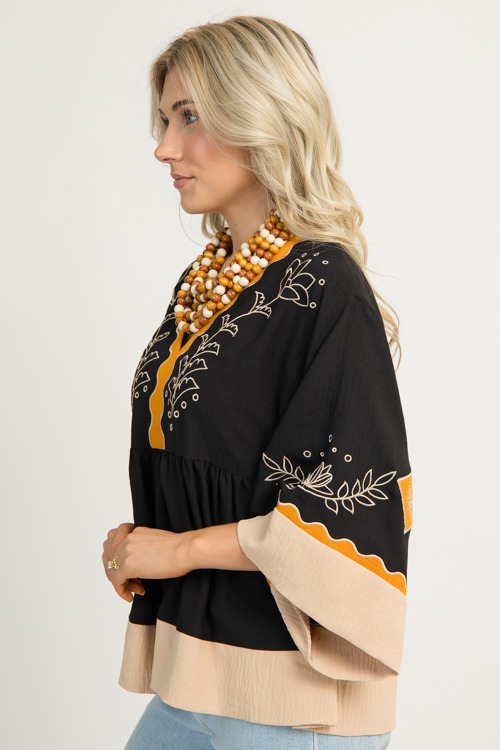 Embroidery Babydoll Top, Black - 1119-13.jpg