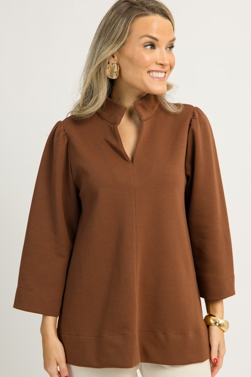 Polished Knit Top, Brown - 1119-31p.jpg