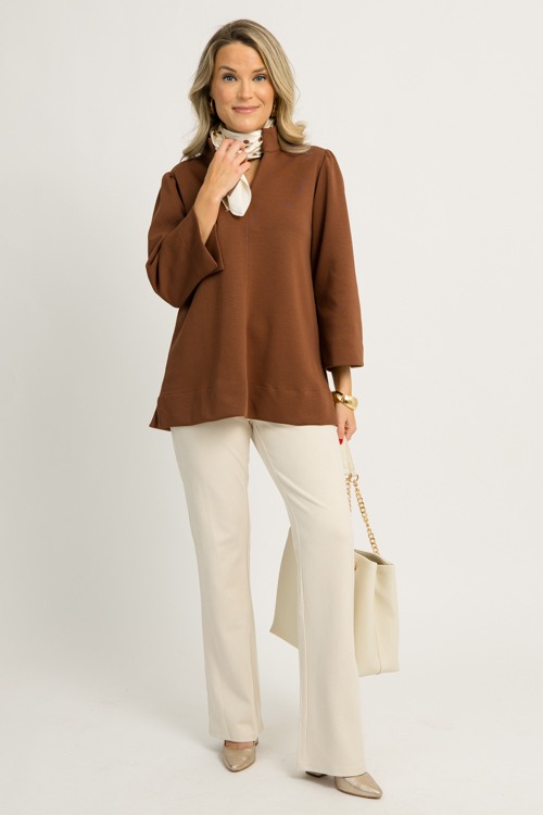 Polished Knit Top, Brown - 1119-32h.jpg