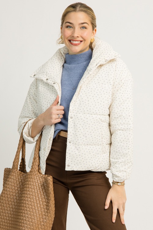 Ditsy Floral Puffer Jacket, Cream - 1119-40.jpg