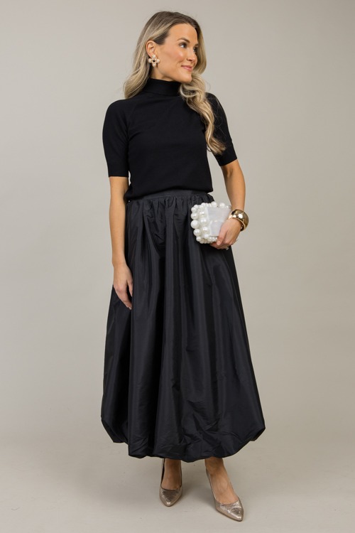 True Elegance Maxi Skirt, Black