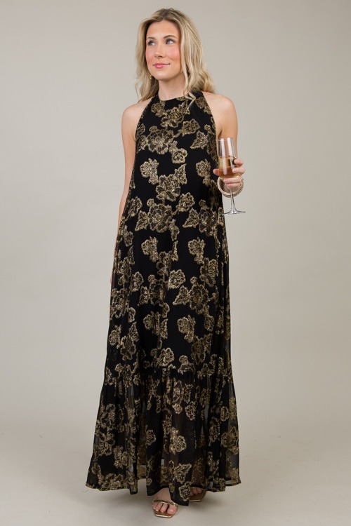 Metallic Floral Halter Maxi,Blk - 1119-49.jpg