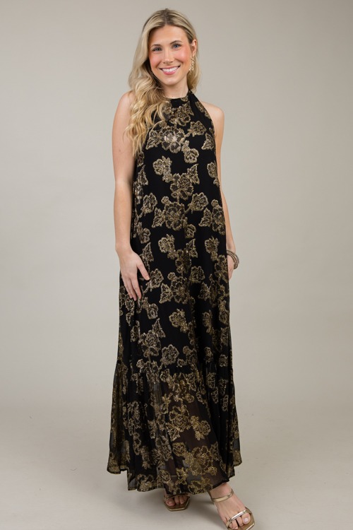 Metallic Floral Halter Maxi,Blk - 1119-50.jpg