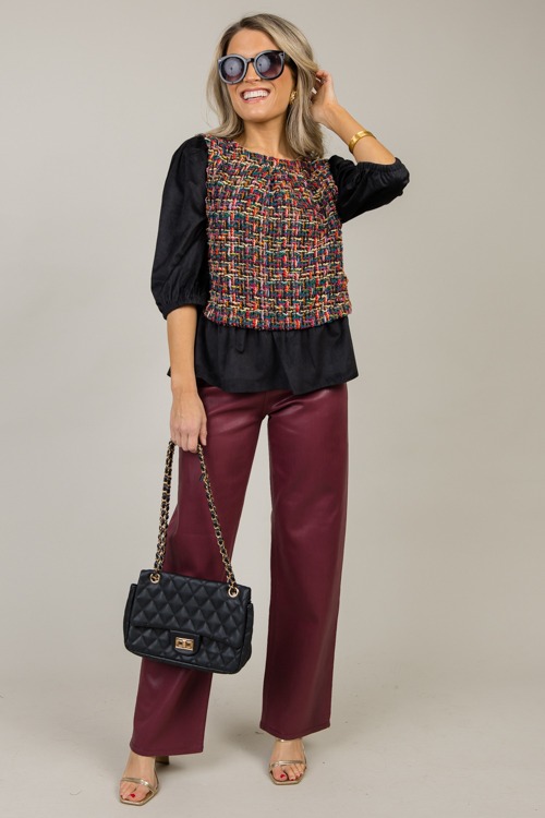 Tweed Contrast Peplum Top, Blac - 1119-57.jpg