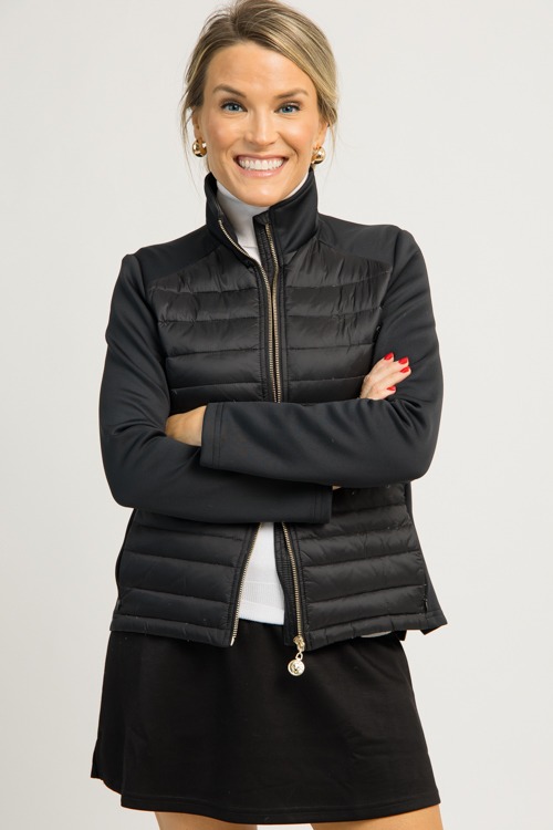 Gold Zip Puffer Jacket, Black - 1119-74p.jpg