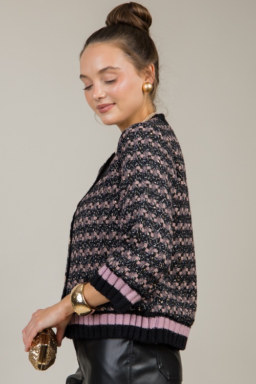 Sequin Tweed Cardigan, Black - 1119-81.jpg