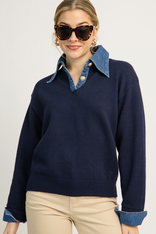 Denim Contrast Sweater, Navy - 1119-91.jpg