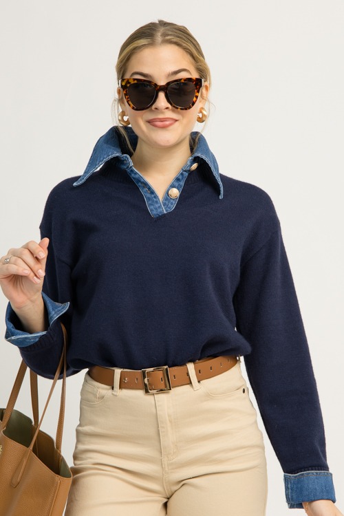 Denim Contrast Sweater, Navy - 1119-94.jpg