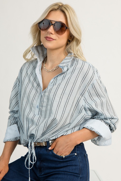 Draw Hem Stripe Shirt - 1119-95p.jpg