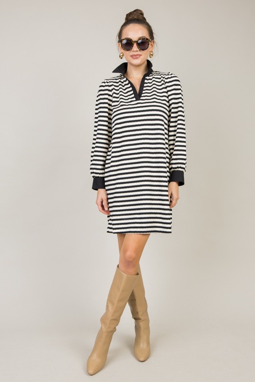 Marilyn Stripe Dress, Black - 1120-22.jpg