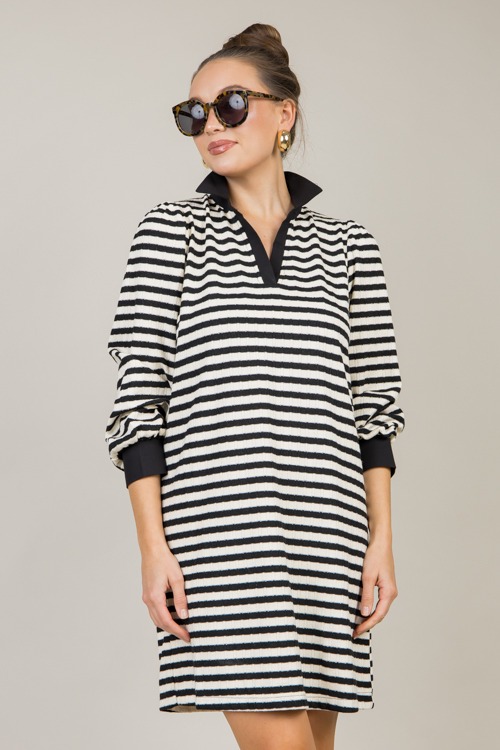 Marilyn Stripe Dress, Black - 1120-24.jpg