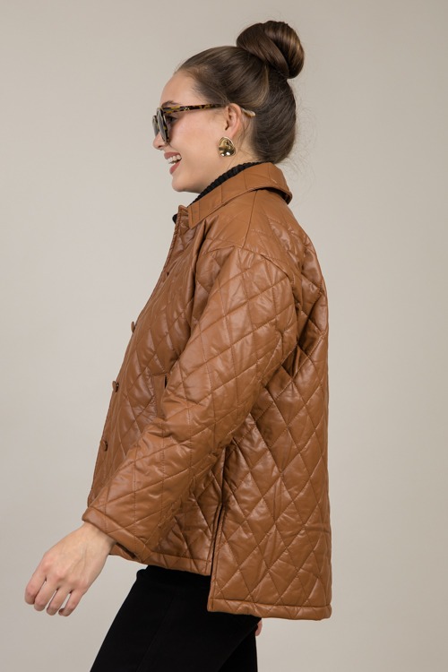 Quilted Leather Jacket, Brown - 1121-103.jpg