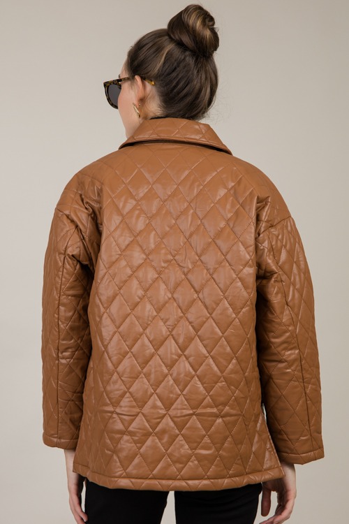 Quilted Leather Jacket, Brown - 1121-106.jpg