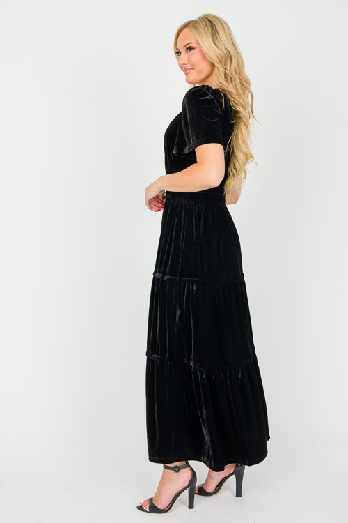 Ebony Velvet Maxi, Black