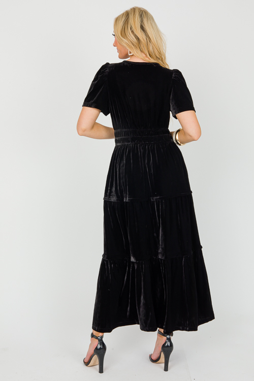 Ebony Velvet Maxi, Black