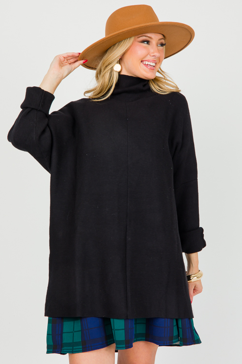 Hudson Plaid Dress, Navy Green
