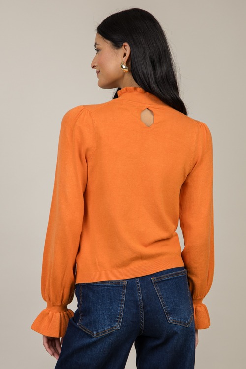 Ruffle Trim Sweater, Orange - 1121-54.jpg