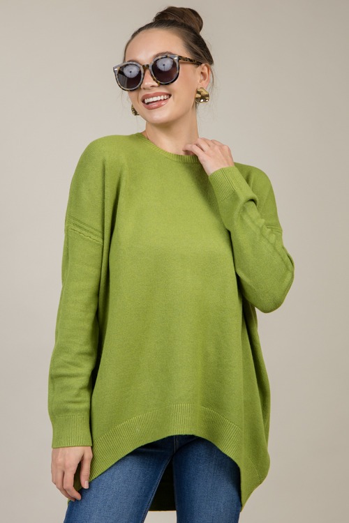 Dip Hem Sweater, Olive Green - 1121-96.jpg