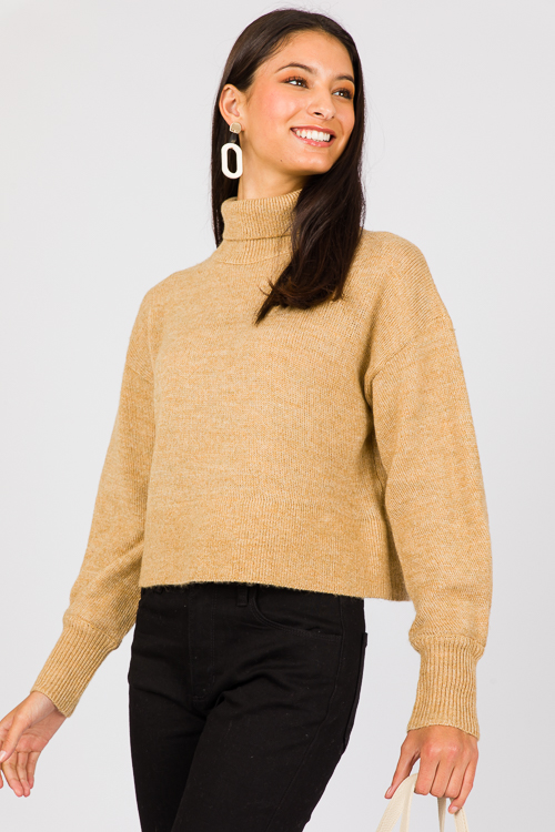 Cadence Crop Sweater, Taupe