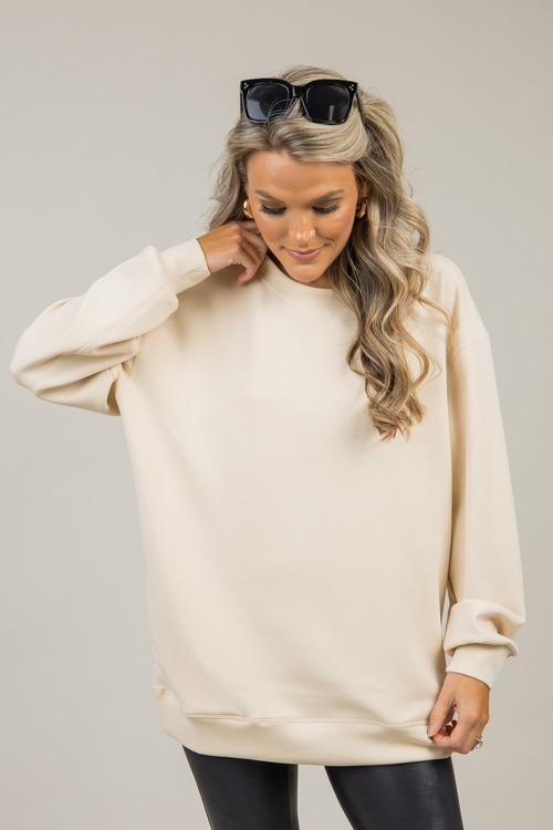 Oversized Creamy Crew Neck, Oat - 1122-164p.jpg