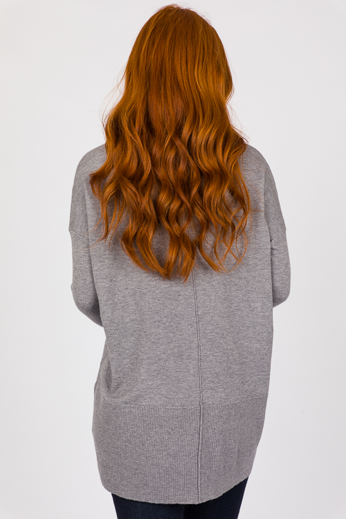 Ollie Tunic Sweater, Grey