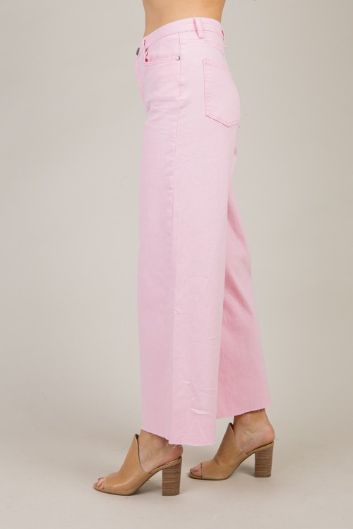 Raw Hem Wide Leg Pants, Pink - 1122-90.jpg