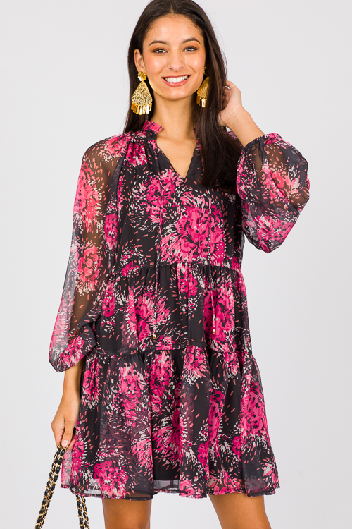 Bursting Blooms Dress, Pink