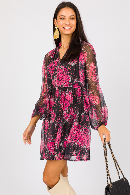 Bursting Blooms Dress, Pink