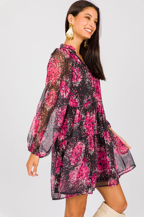 Bursting Blooms Dress, Pink