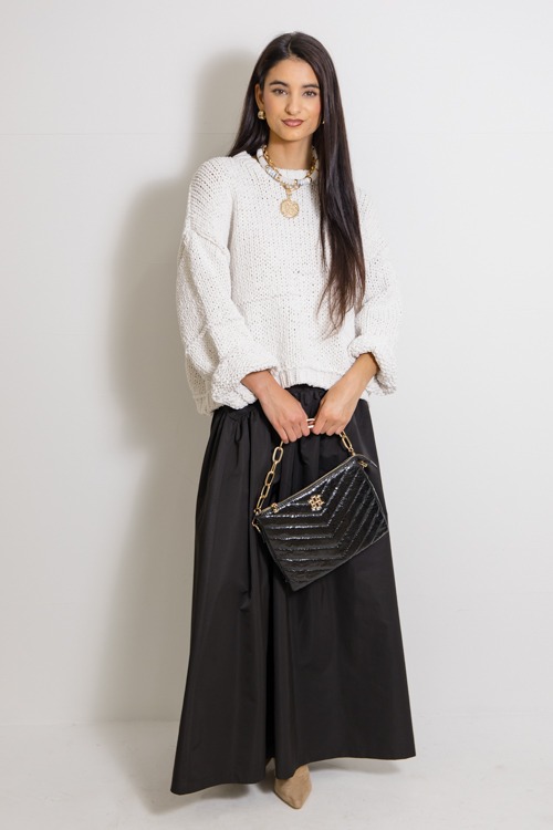 Fit and Flare Maxi Skirt, Black - 1125-111h.jpg