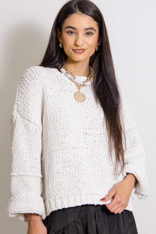 Stone & Textured Necklace, Howlite - 1125-112.jpg