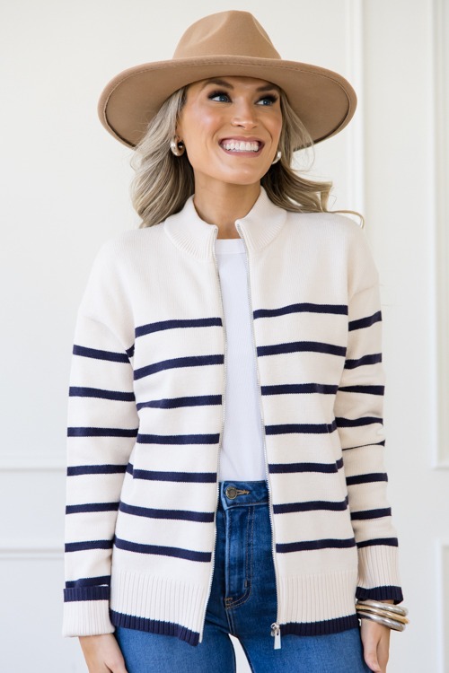 Stripe Zip Sweater Jacket, Ivory - 1125-83.jpg