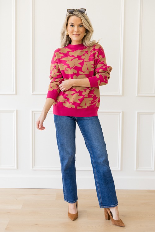 Joy Floral Sweater, Magenta/Taupe - 1127-20.jpg