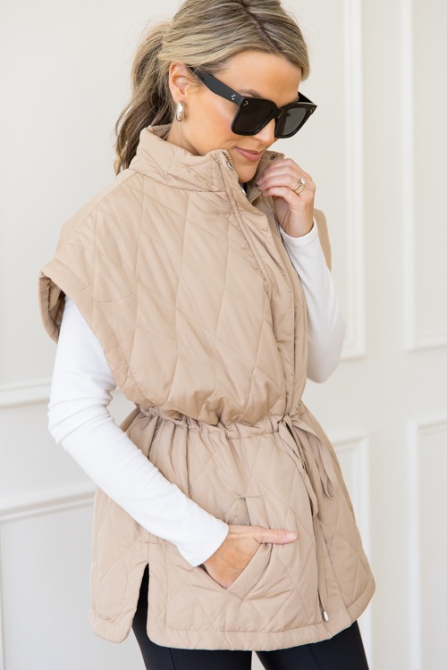 Draw Waist Quilted Vest, Taupe - 1127-26.jpg